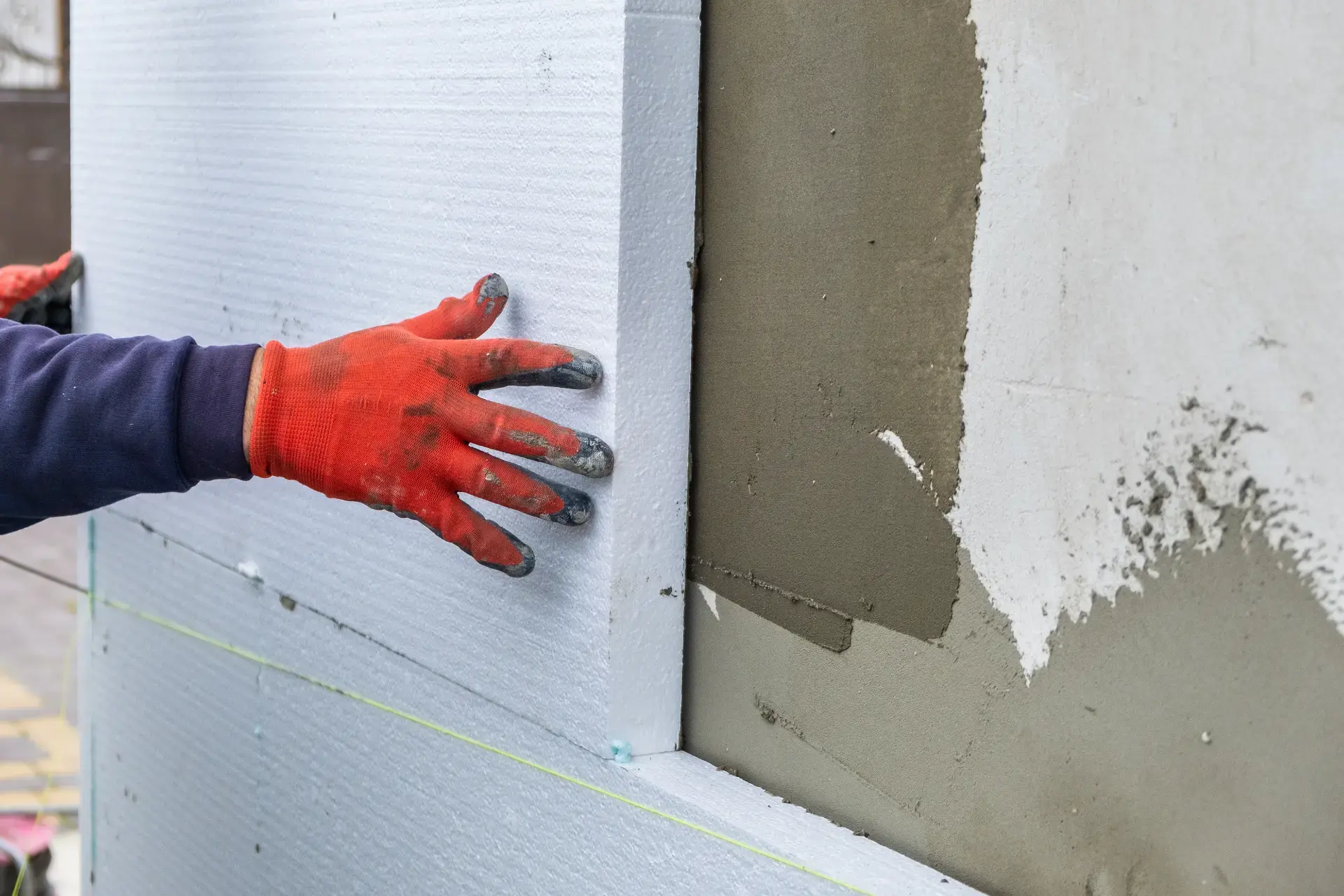 Drywall installation in a Connecticut home by A & C General Construction
